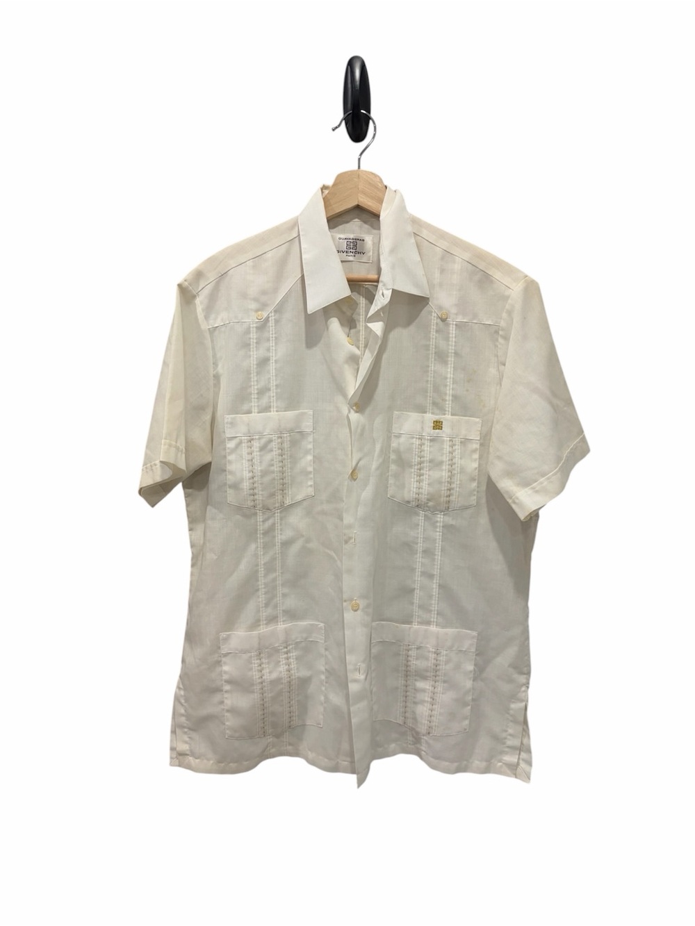 Givenchy Men's Cream Guayabera Shirt